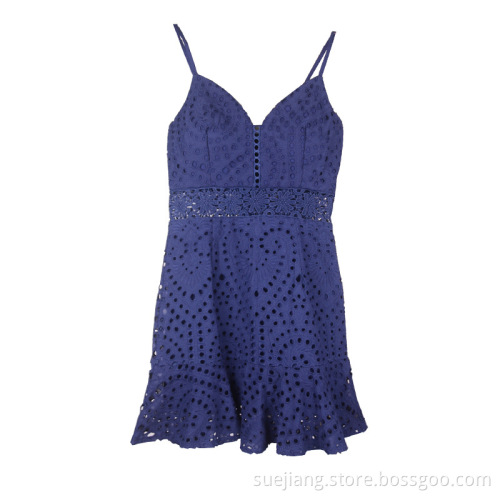 Shollow Out Braces Backless Summer Tight Dress